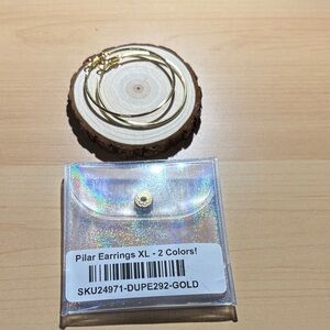 Pilar Gold Hoop Earrings